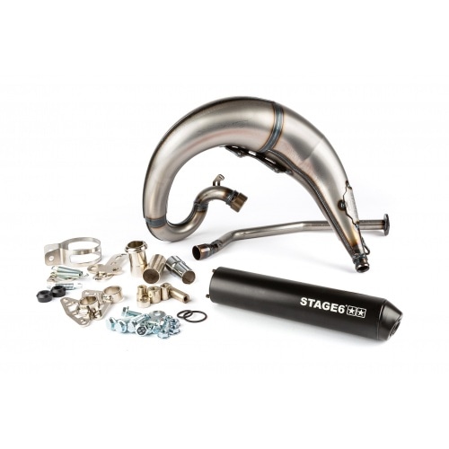 Exhaust Stage6 Streetrace high mount black Derbi Senda Exhaust Stage6 Streetrace high mount black Derbi Senda