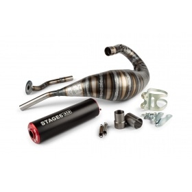 Exhaust Stage6 80 – 90cc CNC red / black HM-Moto / Vent / Beta RR