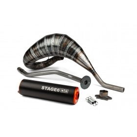 Exhaust Stage6 80 - 90 Derbi orange / black