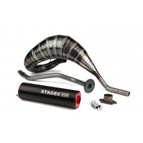 Exhaust Stage6 80 - 90 Derbi red / black