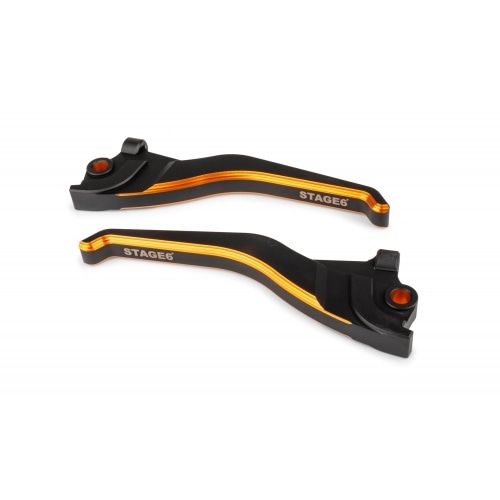 Brake Levers Stage6 CNC Dual-Color Yamaha Aerox / Nitro black/orange Brake Levers Stage6 CNC Dual-Color Yamaha Aerox / Nitro black/orange