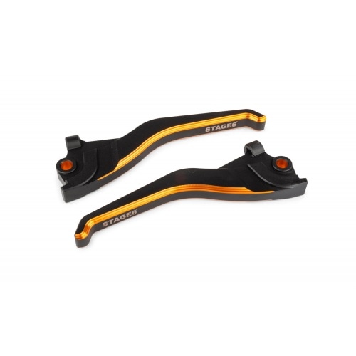 Brake Levers Stage6 CNC Dual-Color Yamaha Aerox / Nitro black/orange Brake Levers Stage6 CNC Dual-Color Yamaha Aerox / Nitro black/orange