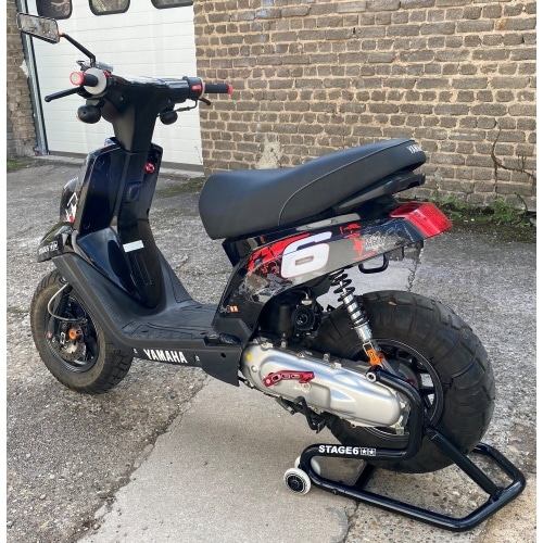 Amortizators Stage6 CNC +40mm Minarelli / Peugeot / Kymco melns Amortizators Stage6 CNC +40mm Minarelli / Peugeot / Kymco melns