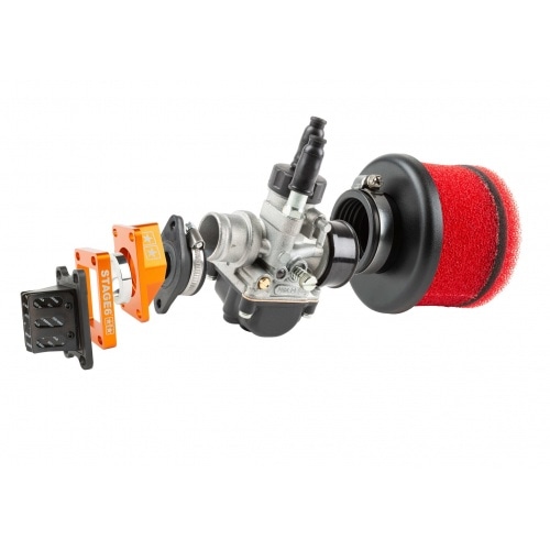 Intake Kit High Flow Dell'Orto 21mm orange AM6 / Derbi Intake Kit High Flow Dell'Orto 21mm orange AM6 / Derbi