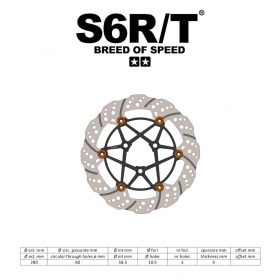 Oversize Brake Kit 280mm Yamaha Aerox Stage6 R/T Black