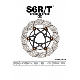 Stage6 R/T Floating Brake Disc front 250mm MKII Yamaha Aerox / Jog / F12