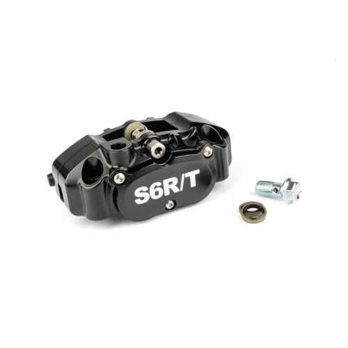 4-piston Caliper with adapter Brembo Stage6 R/T Black 4-piston Caliper with adapter Brembo Stage6 R/T Black