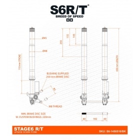 Fork Stage6 R/T Upside Down 650mm - 45/48mm