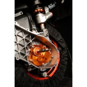 Gearbox Cover Stage6 R/T MK2 Piaggio with titanium bolts Orange