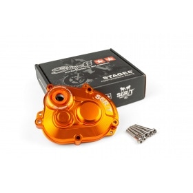 Gearbox Cover Stage6 R/T MK2 Piaggio with titanium bolts Orange