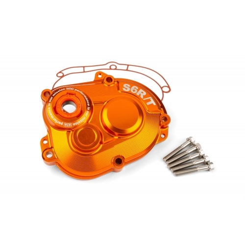 Gearbox Cover Stage6 R/T MK2 Piaggio with titanium bolts Orange Gearbox Cover Stage6 R/T MK2 Piaggio with titanium bolts Orange