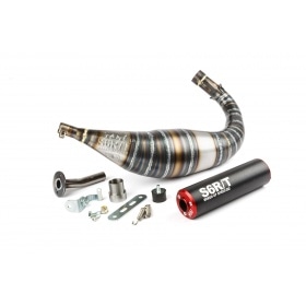 Выхлоп Stage6 R/T 90 - 100cc CNC красный / черный Minarelli AM6