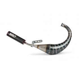 Exhaust Stage6 R/T 70 - 80cc black / red Derbi