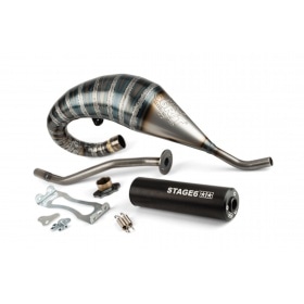 Exhaust Stage6 R/T 70 - 80 high-mount Derbi Black