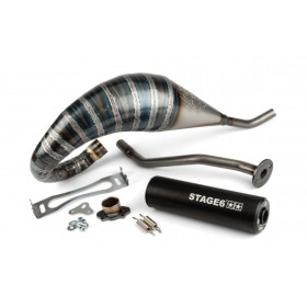 Exhaust Stage6 R/T 70 - 80 high-mount Derbi Black