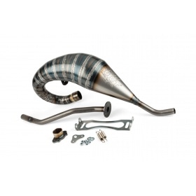 Exhaust Stage6 R/T 70 - 80 high-mount Derbi Black / Blue