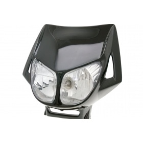 Dvīņu priekšējo lukturu maska Enduro melna