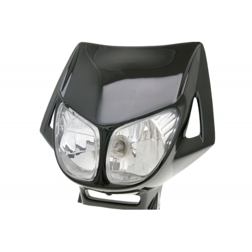 Dvīņu priekšējo lukturu maska Enduro melna Dvīņu priekšējo lukturu maska Enduro melna