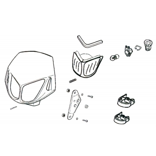 Dvīņu priekšējo lukturu maska Enduro melna Dvīņu priekšējo lukturu maska Enduro melna