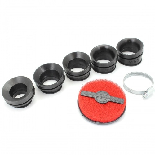 Air Filter extra flat 28 - 43mm black / red Air Filter extra flat 28 - 43mm black / red