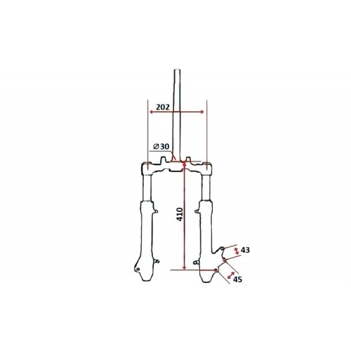 TNT Replacement Fork Yamaha Aerox after 2003 TNT Replacement Fork Yamaha Aerox after 2003