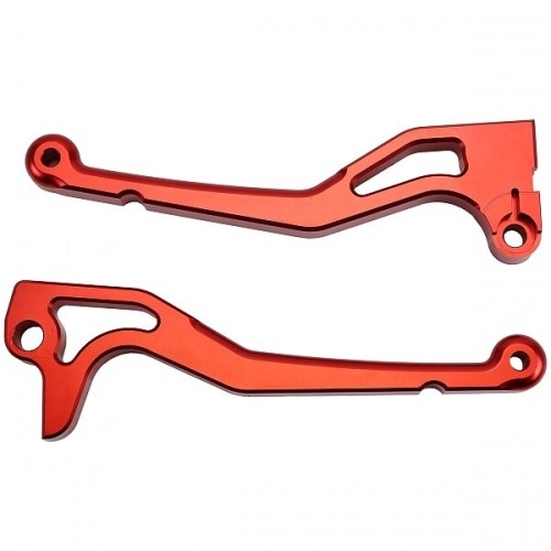 Комплект рычагов тормоза Yamaha BWs после 2004 года Alu CNC красный Комплект рычагов тормоза Yamaha BWs после 2004 года Alu CNC красный