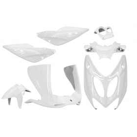 Fairing kit TNT, 7 parts, MBK Nitro / Yamaha Aerox, white