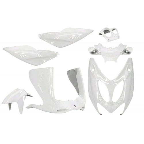 Fairing kit TNT, 7 parts, MBK Nitro / Yamaha Aerox, white Fairing kit TNT, 7 parts, MBK Nitro / Yamaha Aerox, white