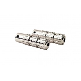 Kāju pegi rievotas sudraba krāsā