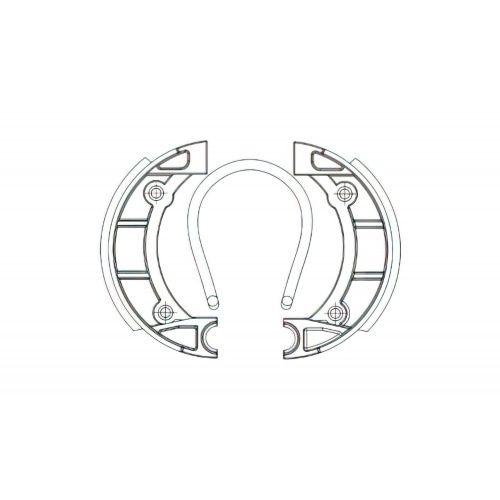 Brake Shoes front/rear 90x18mm Peugeot 103 (rims Bernardi) Brake Shoes front/rear 90x18mm Peugeot 103 (rims Bernardi)