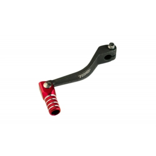 Pārnesumu pārslēgšanas svira salokāmā Derbi alumīnija oglekļa izskats / sarkana Pārnesumu pārslēgšanas svira salokāmā Derbi alumīnija oglekļa izskats / sarkana