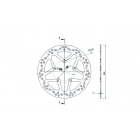 Bremžu disks d=245mm - 5 caurumi NG Yamaha Cygnus / Flame X 125cc