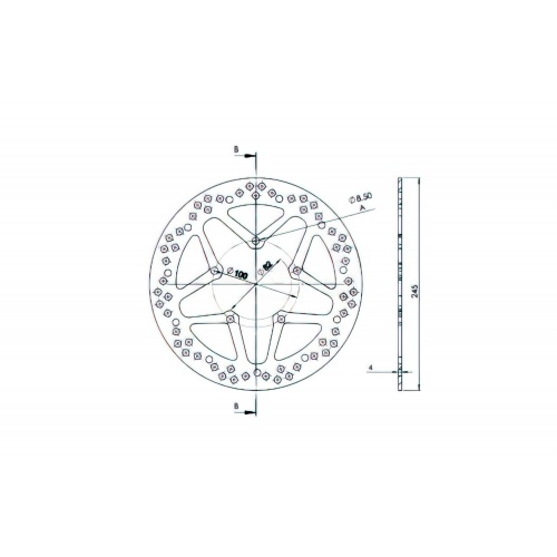 Bremžu disks d=245mm - 5 caurumi NG Yamaha Cygnus / Flame X 125cc Bremžu disks d=245mm - 5 caurumi NG Yamaha Cygnus / Flame X 125cc