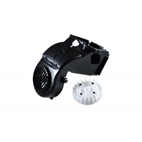 Dzesēšanas ventilators + vāka komplekts Ķīnas motorolleri 50cc 139QMB Dzesēšanas ventilators + vāka komplekts Ķīnas motorolleri 50cc 139QMB