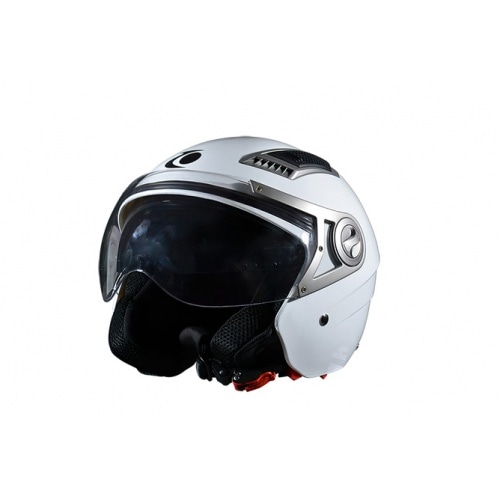 Jet / Open Face Helmet w. double visor Trendy white Jet / Open Face Helmet w. double visor Trendy white