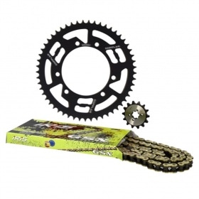 Chain Kit aluminium black 14×53 – 420 Doppler Derbi Senda X-treme