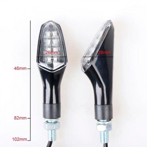 Indikatori LED Rishi melns Indikatori LED Rishi melns