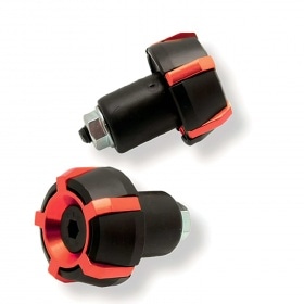 Stūres gali pretvibrācijas d.18mm Harlem melns / sarkans