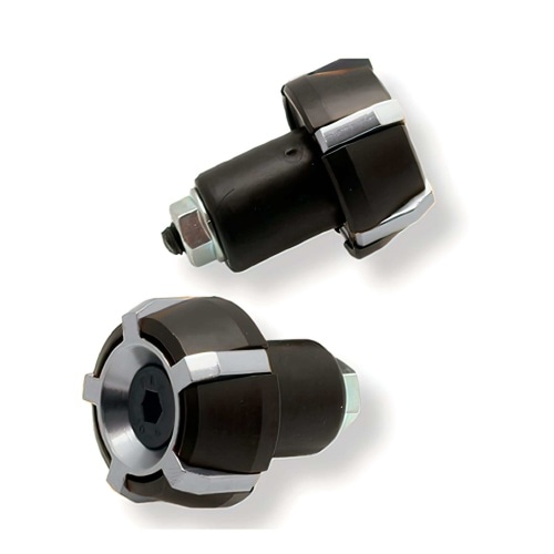 Stūres galiņi pretvibrācijas d.18mm Harlem melns / sudrabs Stūres galiņi pretvibrācijas d.18mm Harlem melns / sudrabs