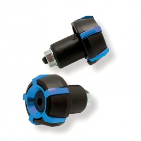 Stūres galiņi pretvibrācijas d.18mm Harlem melns / zils