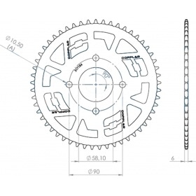 Задняя звездочка 53 зуба - 420 Doppler Masai Rider 50