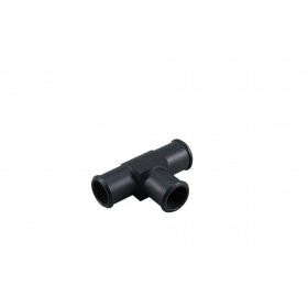 T-connector for coolant hose, aluminium, black, 18mm connections