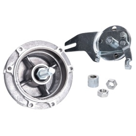 Wheel Hub complete with brake base plate and axle rear Puch Maxi / X30 (cast wheel)