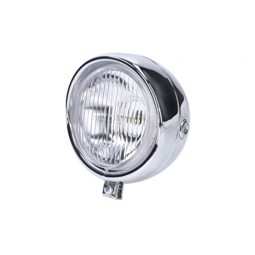 Headlight round chrome retro d.100mm moped Headlight round chrome retro d.100mm moped