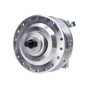 Riteņa rumba komplektā ar bremžu pamatplāksni un priekšējo asi Puch (ritenis ar radzēm)