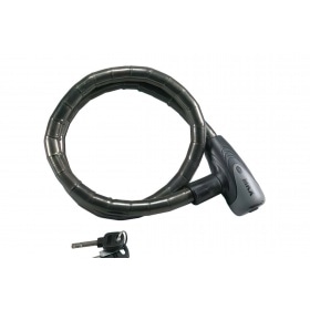 Steel-jacketed cable lock (snake lock), 18x 1000mm, 2 keys