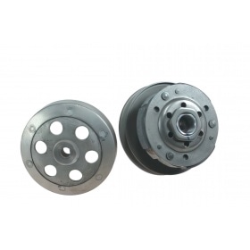 Rear pulley kit Spare Parts, Piaggio (old)/ Peugeot/ GY6, bearing 17x25x18 (incl. clutch, bell)