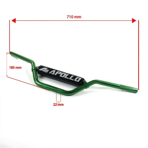 Rokturis alumīnija d.22mm Apollo Pit Bike / Dirt Bike zaļš Rokturis alumīnija d.22mm Apollo Pit Bike / Dirt Bike zaļš