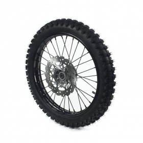 Front Wheel / Rim steel d.15mm – 17” with tire Yuanxing Pit Bike / Dirt Bike black