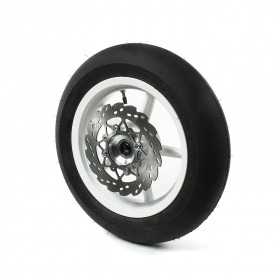 Rear Wheel / Rim d.15mm – 12” with tire Supermotard Pit Bike / Dirt Bike white